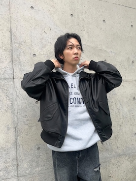 「DEVICE（デバイス）のアイテム（トップス）」を使った、DEVICEさん（レディース・170cm）の冬コーディネート