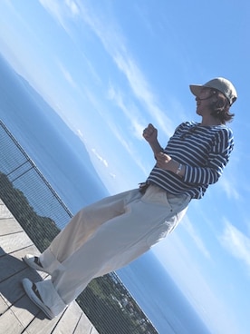 「Scye（サイ）のアイテム（帽子）」を使った、myu-◎さん（レディース・157cm）の春コーディネート