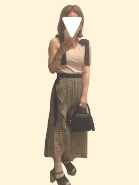 「SNIDEL」｜「アイテム（サンダル）」を使った、myu-◎さん（レディース・157cm）の夏コーディネート