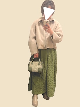 「STYLEMIXER（スタイルミキサー）のアイテム（ジャケット/アウター）」を使った、myu-◎さん（レディース・157cm）の春コーディネート