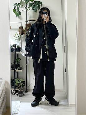 「MM6 Maison Margiela（ｴﾑｴﾑｼｯｸｽ ﾒｿﾞﾝ ﾏﾙｼﾞｪﾗ）のアイテム（シューズ）」を使った、Kazuyukiさん（メンズ・170cm）の冬コーディネート