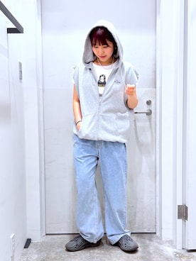 「x-girl_ootd」｜a i n aさん（レディース・164cm）の夏コーディネート