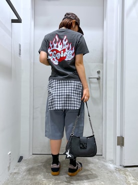 「x-girl_ootd」｜a i n aさん（レディース・164cm）の夏コーディネート