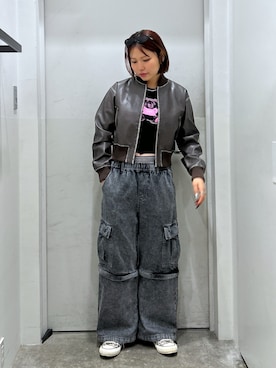 「X-girl（エックスガール）のアイテム」を使った、a i n aさん（レディース・164cm）の秋コーディネート