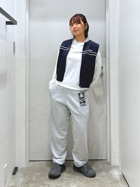 「X-girl（エックスガール）のアイテム」を使った、a i n aさん（レディース・164cm）の夏コーディネート