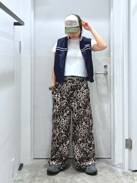 「X-girl（エックスガール）のアイテム」を使った、a i n aさん（レディース・164cm）の夏コーディネート