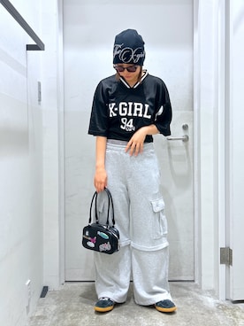 「x-girl_ootd」｜a i n aさん（レディース・164cm）の夏コーディネート