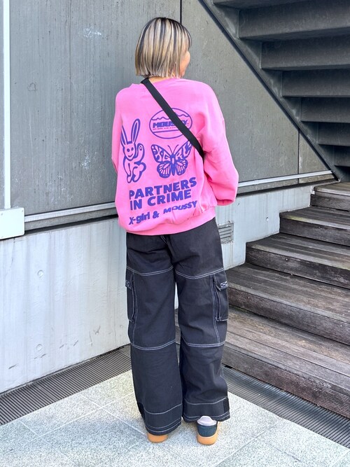 X-girl（エックスガール）の「ADJUSTABLE HEM CARGO PANTS