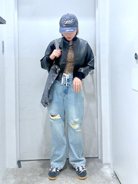 「X-girl（エックスガール）のアイテム」を使った、a i n aさん（レディース・164cm）の夏コーディネート