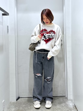 「X-girl（エックスガール）のアイテム」を使った、a i n aさん（レディース・164cm）の秋コーディネート