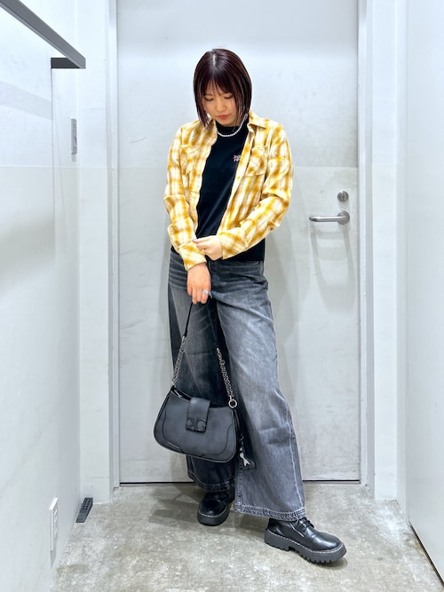 ブラウス シャツ SHIRRED PLAID SHIRT レディース X-girl ブラウス シャツ SHIRRED PLAID SHIRT レディース