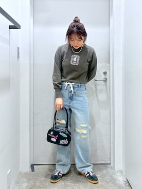「X-girl（エックスガール）のアイテム」を使った、a i n aさん（レディース・164cm）の夏コーディネート