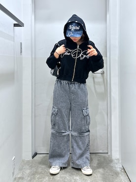 「X-girl（エックスガール）のアイテム」を使った、a i n aさん（レディース・164cm）の秋コーディネート