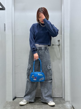 「X-girl（エックスガール）のアイテム」を使った、a i n aさん（レディース・164cm）の秋コーディネート