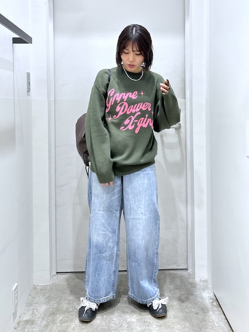 GIRL POWER LOGO JACQUARD KNIT TOP（ニット/セーター）｜X-girl