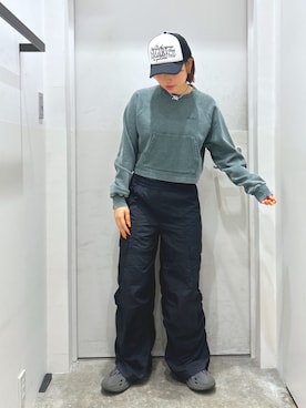 「X-girl（エックスガール）のアイテム」を使った、a i n aさん（レディース・164cm）の夏コーディネート