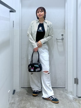 「x-girl_ootd」｜a i n aさん（レディース・164cm）の夏コーディネート