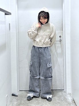 「X-girl（エックスガール）のアイテム」を使った、a i n aさん（レディース・164cm）の秋コーディネート