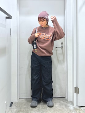 「X-girl（エックスガール）のアイテム」を使った、a i n aさん（レディース・164cm）の夏コーディネート