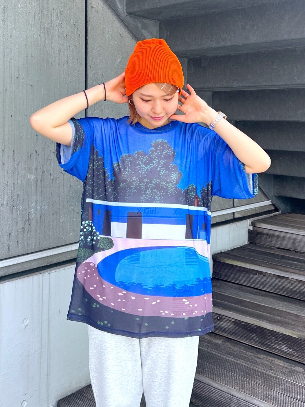 X-girl × HIROSHINAGAI BIG TEE DRESS 4/19(Fri.) X-girl × HIROSHI NAGAI | NEWS | X-girl OFFICIAL