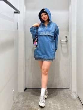 「X-girl（エックスガール）のアイテム」を使った、a i n aさん（レディース・164cm）の秋コーディネート
