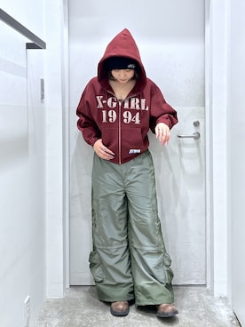 「X-girl（エックスガール）のアイテム」を使った、a i n aさん（レディース・164cm）の秋コーディネート