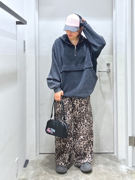 「X-girl（エックスガール）のアイテム」を使った、a i n aさん（レディース・164cm）の夏コーディネート