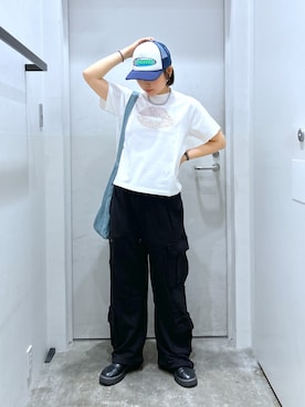 「x-girl_ootd」｜a i n aさん（レディース・164cm）の夏コーディネート