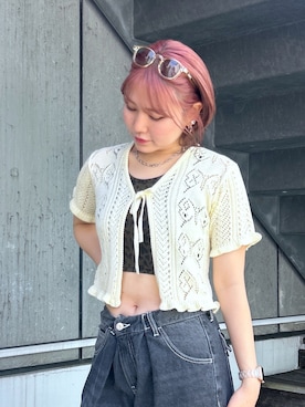 「X-girl（エックスガール）のアイテム」を使った、a i n aさん（レディース・164cm）の春コーディネート