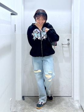 「アイテム（パーカー）」を使った、a i n aさん（レディース・164cm）の夏コーディネート