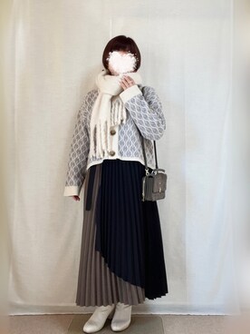 「passage mignon/flaneur（パサージュミニョンフラヌール）のアイテム」を使った、erinaさん（レディース・153cm）の冬コーディネート
