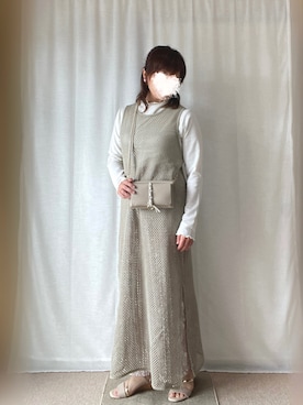 Gu ジーユー のワンピース グリーン系 を使った人気ファッションコーディネート Wear