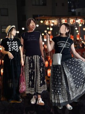 「アイテム（バレエシューズ）」を使った、erinaさん（レディース・153cm）の夏コーディネート