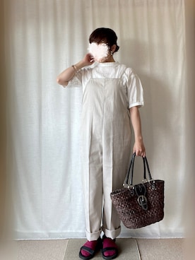 「スポサン」｜「アイテム（サロペット/オーバーオール）」を使った、erinaさん（レディース・153cm）の春コーディネート