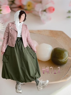 「しまむら（シマムラ）のアイテム」を使った、erinaさん（レディース・153cm）の春コーディネート