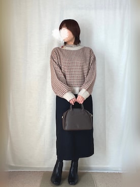 「Agreable（アグレアーブル）のアイテム」を使った、erinaさん（レディース・153cm）の冬コーディネート