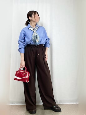 「アイテム（イヤリング）」を使った、erinaさん（レディース・153cm）の秋コーディネート