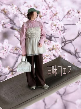 「しまむら（シマムラ）のアイテム（アクセサリー）」を使った、erinaさん（レディース・153cm）の春コーディネート