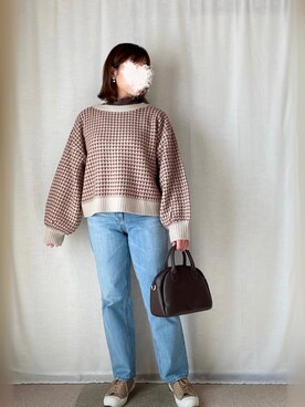 「Agreable（アグレアーブル）のアイテム」を使った、erinaさん（レディース・153cm）の秋コーディネート