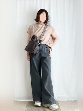 「アイテム（バングル/リストバンド）」を使った、erinaさん（レディース・153cm）の秋コーディネート