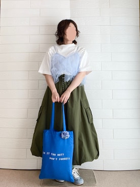 「Handmade（ハンドメイド）のアイテム」を使った、erinaさん（レディース・153cm）の春コーディネート