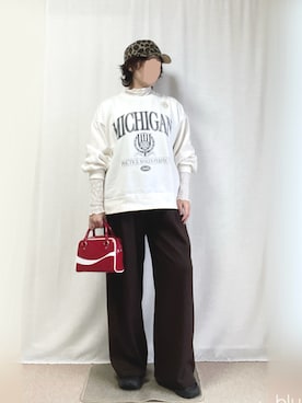 「アイテム（スウェット）」を使った、erinaさん（レディース・153cm）の秋コーディネート