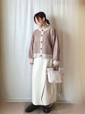 「Agreable（アグレアーブル）のアイテム」を使った、erinaさん（レディース・153cm）の冬コーディネート