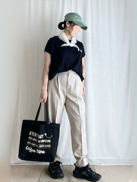 「アイテム（ブローチ/コサージュ）」を使った、erinaさん（レディース・153cm）の夏コーディネート