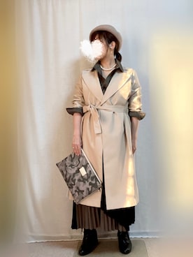 「PICCIN（ピッチン）のアイテム（ジャケット/アウター）」を使った、erinaさん（レディース・153cm）の秋コーディネート