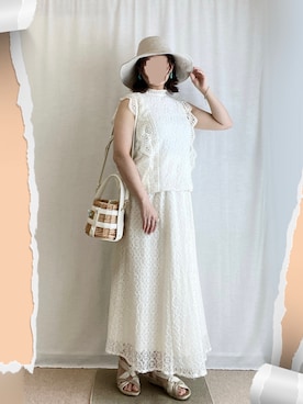 「ZARA（ザラ）のアイテム」を使った、erinaさん（レディース・153cm）の夏コーディネート