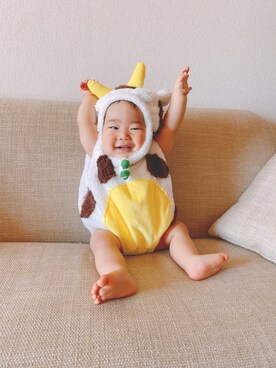 「男の子ベビー」｜「アイテム（オールインワン・サロペット）」を使った、ei❁︎suiさん（キッズ・80cm）の秋コーディネート