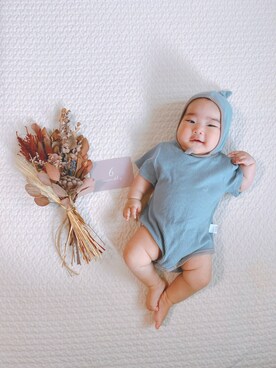 「男の子ベビー」｜「アイテム（オールインワン・サロペット）」を使った、ei❁︎suiさん（キッズ・80cm）の秋コーディネート