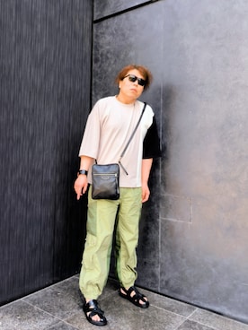 「アイテム（ブレスレット）」を使った、Panda Ngさん（メンズ・180cm・40代）の秋コーディネート