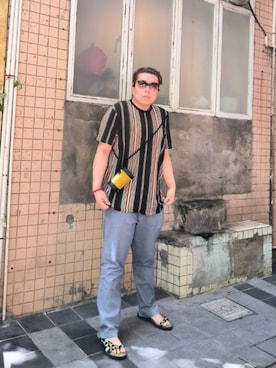 「アイテム（バッグ）」を使った、Panda Ngさん（メンズ・180cm）の秋コーディネート